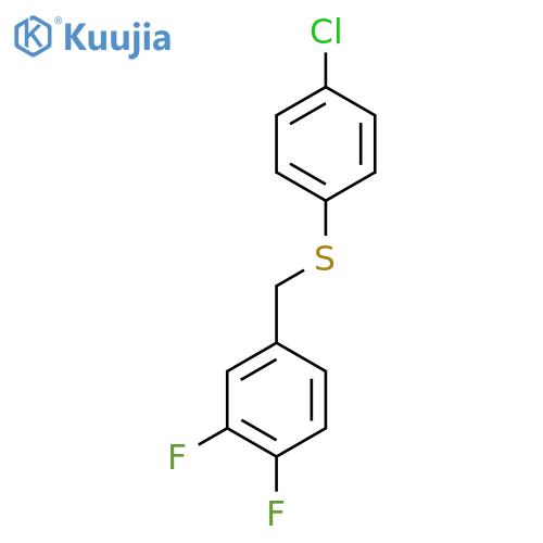 (4-Chlorophenyl)(3,4-difluorobenzyl)sulfane structure