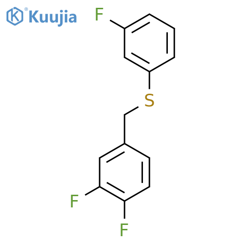 (3,4-Difluorobenzyl)(3-fluorophenyl)sulfane structure