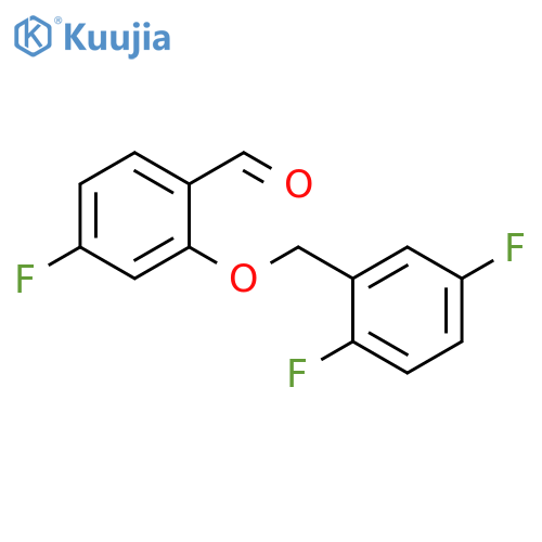 2-[(2,5-difluorophenyl)methoxy]-4-fluorobenzaldehyde structure