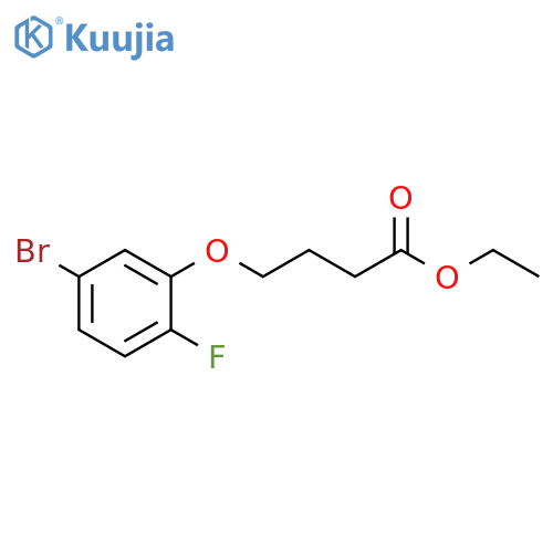 Ethyl 4-(3-bromo-6-fluoro-phenoxy)butanoate structure