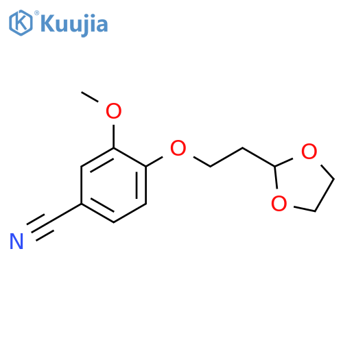 4-[2-(1,3-dioxolan-2-yl)ethoxy]-3-methoxybenzonitrile structure