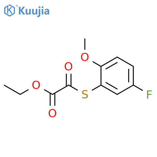 ETHYL 2-((5-FLUORO-2-METHOXYPHENYL)THIO)-2-OXOACETATE structure