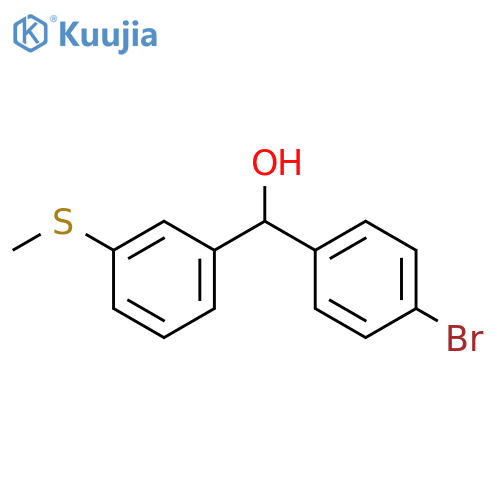 (4-bromophenyl)-(3-methylsulfanylphenyl)methanol structure
