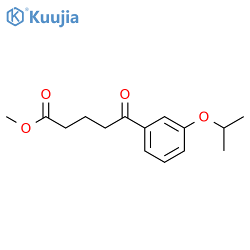 Methyl 5-(3-iso-propoxyphenyl)-5-oxovalerate structure