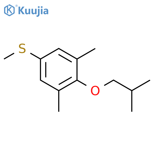 1,3-dimethyl-2-(2-methylpropoxy)-5-methylsulfanylbenzene structure
