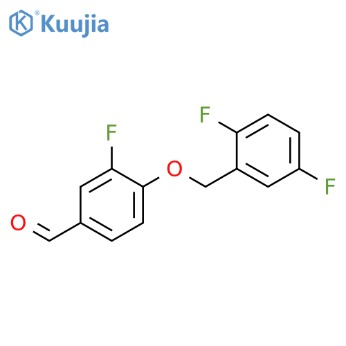 4-[(2,5-difluorophenyl)methoxy]-3-fluorobenzaldehyde structure