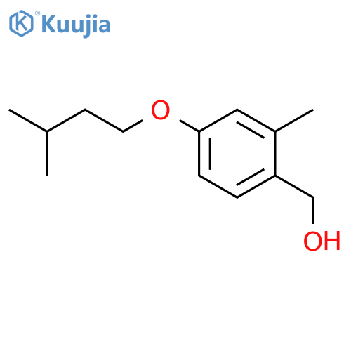 [2-methyl-4-(3-methylbutoxy)phenyl]methanol structure