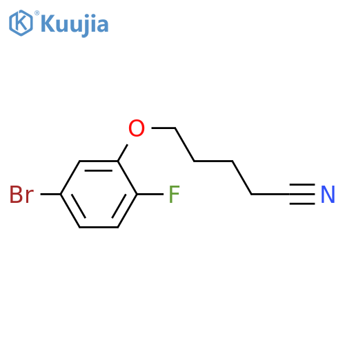 5-(5-bromo-2-fluorophenoxy)pentanenitrile structure