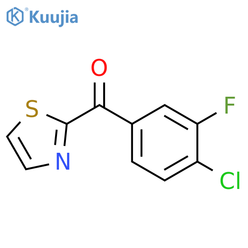 (4-chloro-3-fluorophenyl)-(1,3-thiazol-2-yl)methanone structure