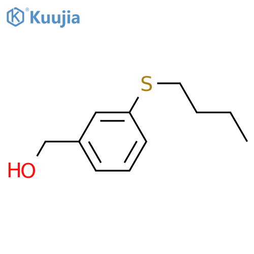 (3-butylsulfanylphenyl)methanol structure