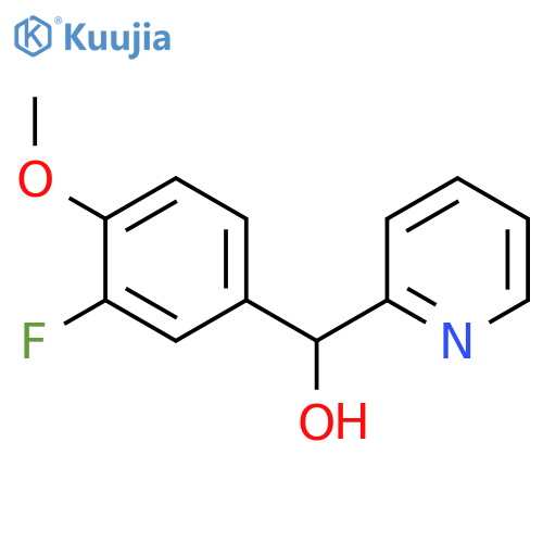 (3-fluoro-4-methoxyphenyl)-pyridin-2-ylmethanol structure