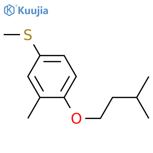 2-methyl-1-(3-methylbutoxy)-4-methylsulfanylbenzene structure