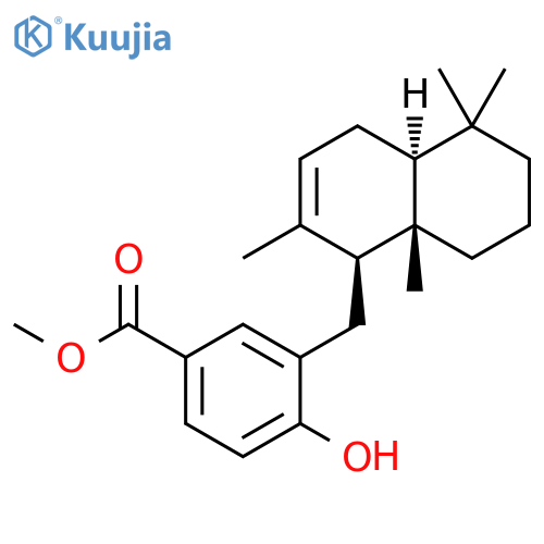 Benzoic acid,4-hydroxy-3-[[(1S,4aS,8aS)-1,4,4a,5,6,7,8,8a-octahydro-2,5,5,8a-tetramethyl-1-naphthalenyl]methyl]-,methyl ester structure