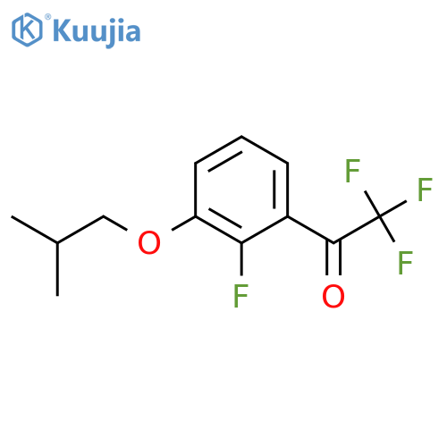 2,2,2-trifluoro-1-[2-fluoro-3-(2-methylpropoxy)phenyl]ethanone structure