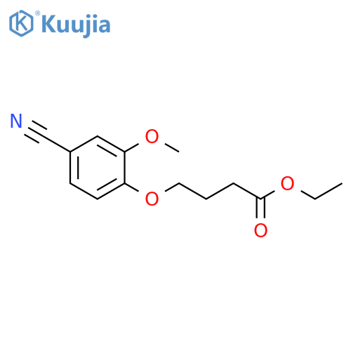 Ethyl 4-(4-cyano-2-methoxy-phenoxy)butanoate structure