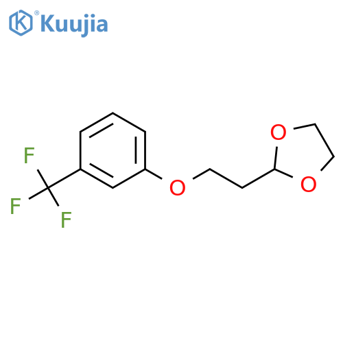 2-[2-[3-(trifluoromethyl)phenoxy]ethyl]-1,3-dioxolane structure