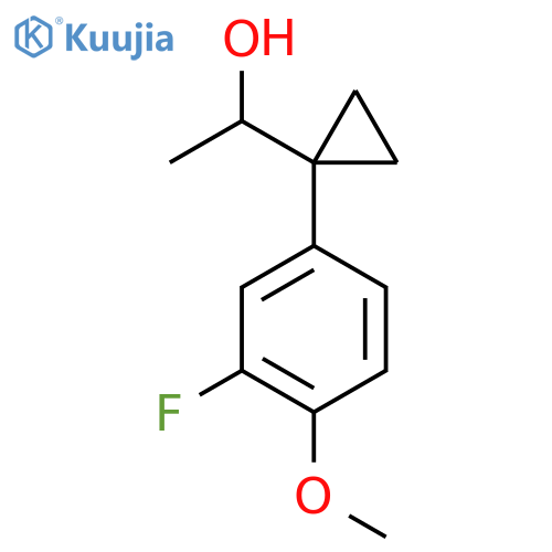1-1-(3-fluoro-4-methoxyphenyl)cyclopropylethan-1-ol structure
