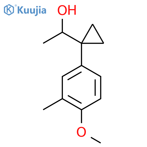 1-1-(4-methoxy-3-methylphenyl)cyclopropylethan-1-ol structure