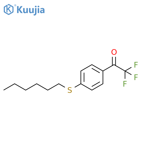 2,2,2-trifluoro-1-(4-hexylsulfanylphenyl)ethanone structure