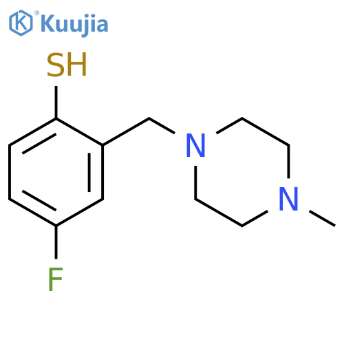 4-fluoro-2-[(4-methylpiperazin-1-yl)methyl]benzenethiol structure