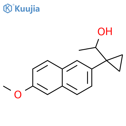 1-1-(6-methoxynaphthalen-2-yl)cyclopropylethan-1-ol structure
