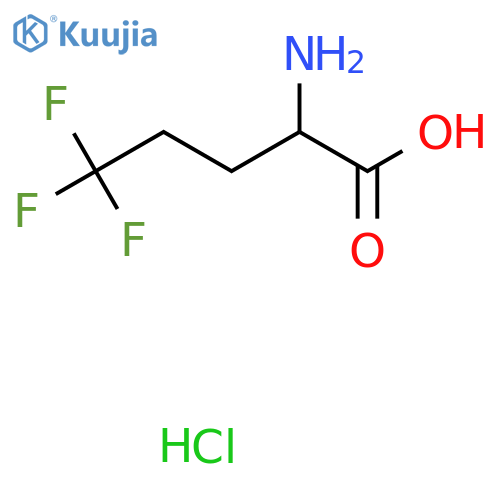 2-Amino-5,5,5-trifluoropentanoic acid hydrochloride structure