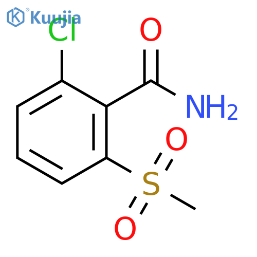 2-chloro-6-methanesulfonylbenzamide structure