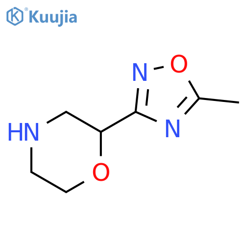2-(5-methyl-1,2,4-oxadiazol-3-yl)morpholine structure