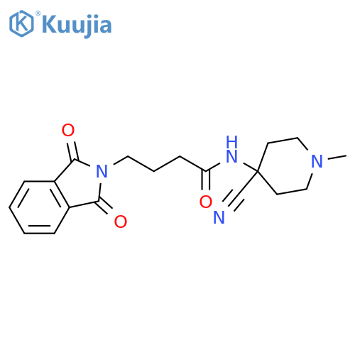N-(4-cyano-1-methylpiperidin-4-yl)-4-(1,3-dioxo-2,3-dihydro-1H-isoindol-2-yl)butanamide structure