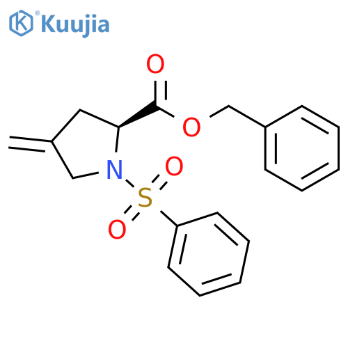 L-PROLINE, 4-METHYLENE-1-(PHENYLSULFONYL)-, PHENYLMETHYL ESTER structure