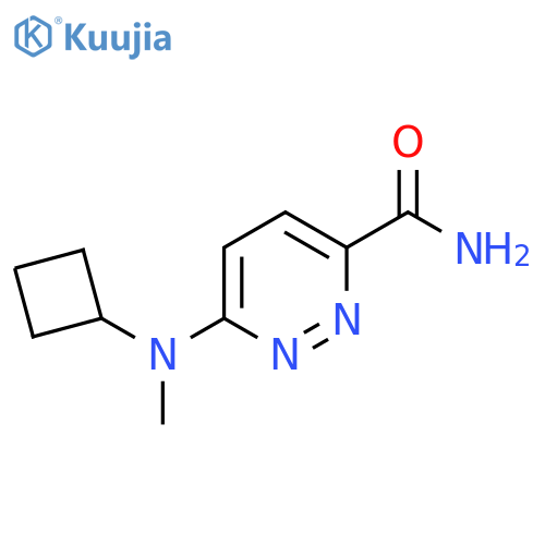 6-[Cyclobutyl(methyl)amino]pyridazine-3-carboxamide structure