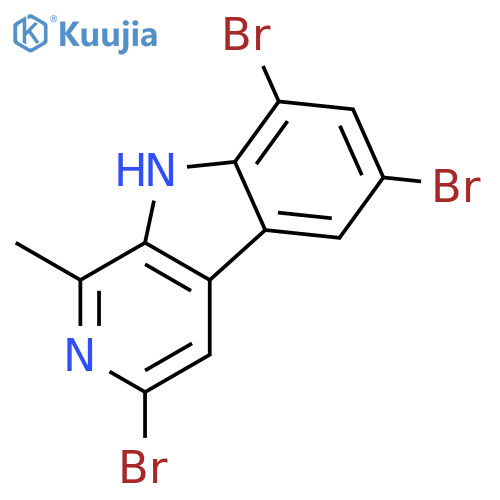 9H-Pyrido[3,4-b]indole, 3,6,8-tribromo-1-methyl- structure