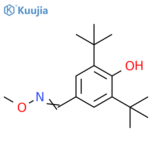 2,6-di-tert-butyl-4-[(1E)-(methoxyimino)methyl]phenol structure