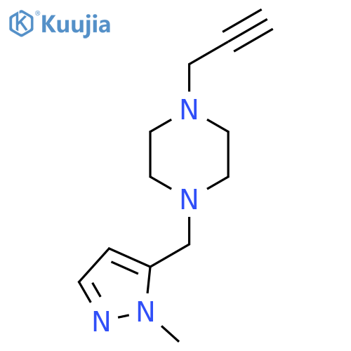 1-(1-methyl-1H-pyrazol-5-yl)methyl-4-(prop-2-yn-1-yl)piperazine structure