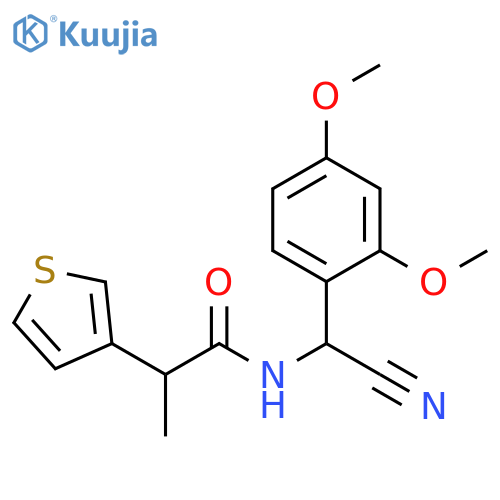 3-Thiopheneacetamide, N-[cyano(2,4-dimethoxyphenyl)methyl]-α-methyl- structure