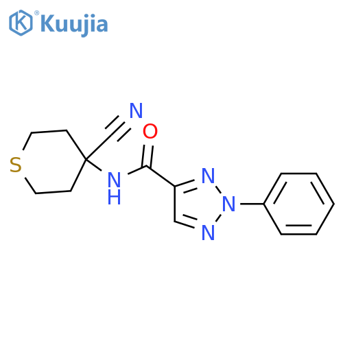 N-(4-cyanothian-4-yl)-2-phenyl-2H-1,2,3-triazole-4-carboxamide structure