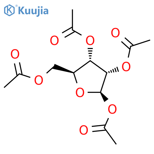 1,2,3,5-tetra-O-acetyl-Beta-L-ribofuranose structure