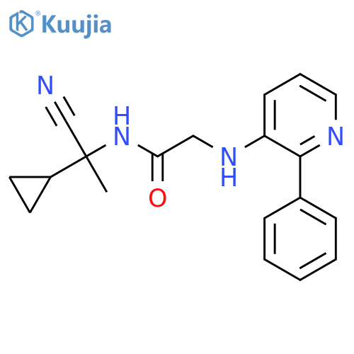 N-(1-cyano-1-cyclopropylethyl)-2-[(2-phenylpyridin-3-yl)amino]acetamide structure