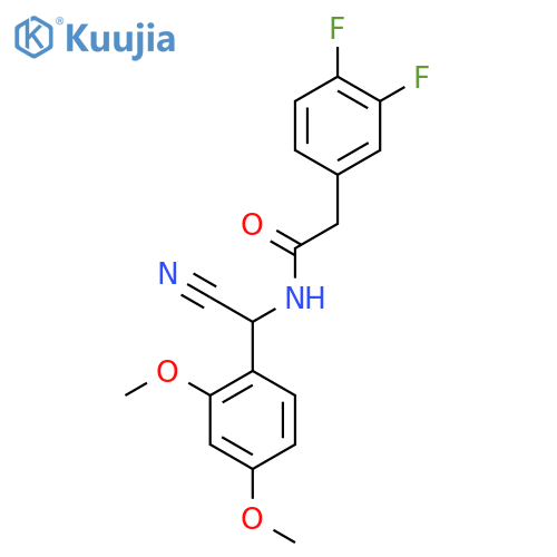 N-[cyano(2,4-dimethoxyphenyl)methyl]-2-(3,4-difluorophenyl)acetamide structure
