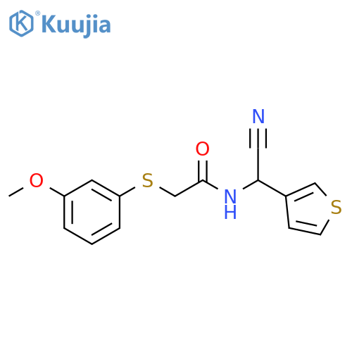 N-[cyano(thiophen-3-yl)methyl]-2-[(3-methoxyphenyl)sulfanyl]acetamide structure
