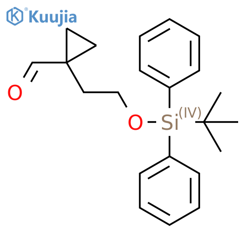1-[2-[Tert-butyl(diphenyl)silyl]oxyethyl]cyclopropane-1-carbaldehyde structure
