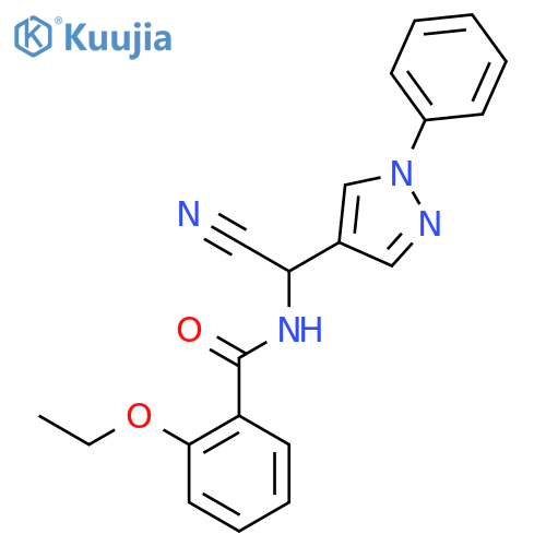 N-[cyano(1-phenyl-1H-pyrazol-4-yl)methyl]-2-ethoxybenzamide structure