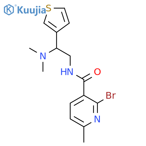 2-bromo-N-[2-(dimethylamino)-2-(thiophen-3-yl)ethyl]-6-methylpyridine-3-carboxamide structure