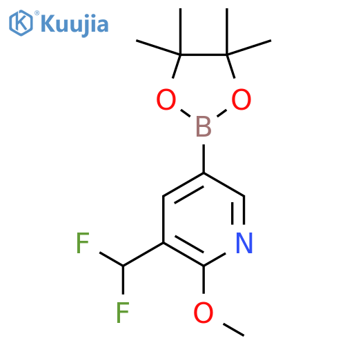 3-(difluoromethyl)-2-methoxy-5-(tetramethyl-1,3,2-dioxaborolan-2-yl)pyridine structure