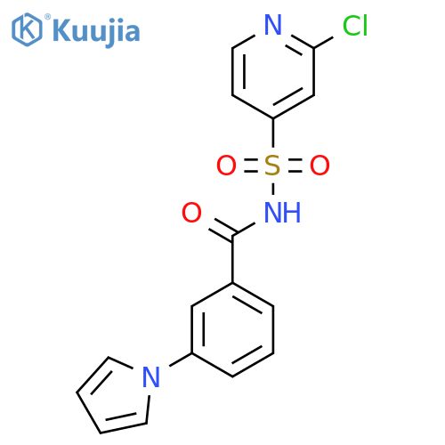 N-[(2-chloropyridin-4-yl)sulfonyl]-3-(1H-pyrrol-1-yl)benzamide structure