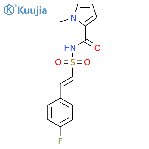 N-[2-(4-fluorophenyl)ethenesulfonyl]-1-methyl-1H-pyrrole-2-carboxamide structure