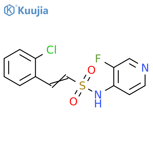 2-(2-chlorophenyl)-N-(3-fluoro-1,4-dihydropyridin-4-ylidene)ethene-1-sulfonamide structure