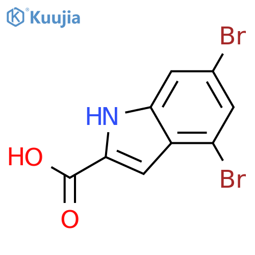 4,6-dibromo-1H-indole-2-carboxylic acid structure