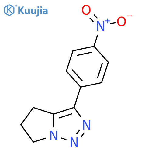 3-(4-Nitrophenyl)-5,6-dihydro-4H-pyrrolo[1,2-C][1,2,3]triazole structure