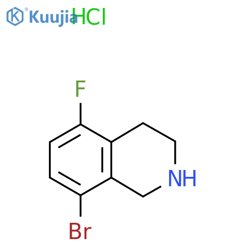 8-Bromo-5-fluoro-1,2,3,4-tetrahydroisoquinoline hydrochloride structure
